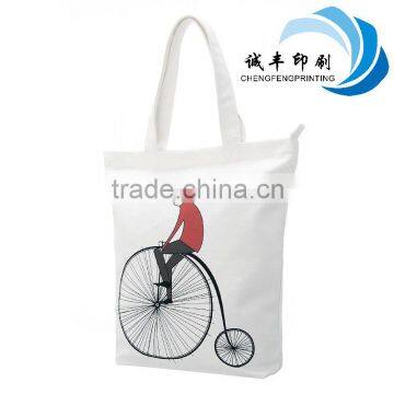 Manufacturer custom natural printing cotton canvas tote handle bag