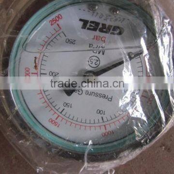 0-2500bar liquid filled high pressure gauge