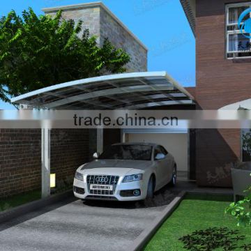 strong than canvas easy to install carport for car shade made of aluminum frame polycarbonate