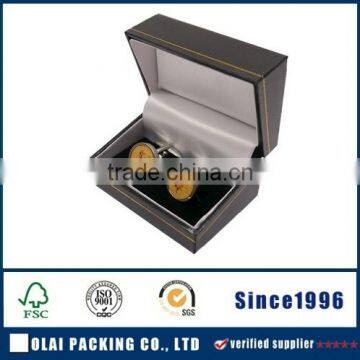 Cheap fine plastic cufflink case with paper coating