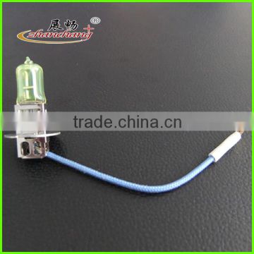 Car halogen bulb with Clear quartz glass H3 with blue wire Car lamp bulbs
