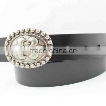 New Arrival Geniune Leather Belt With Designed Plague Buckle Unisex Waist Belt