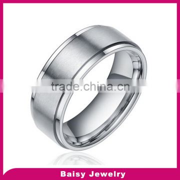 China factory 8mm Flat Brushed Polished Wedding tungsten ring jewelry wholesale
