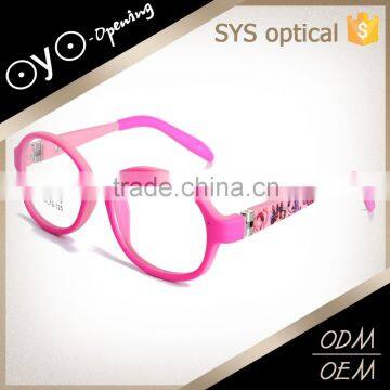 Hot selling soft pattern temple TR90 spectacle frame for child