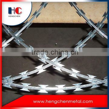 China stainless razor barb wire factory