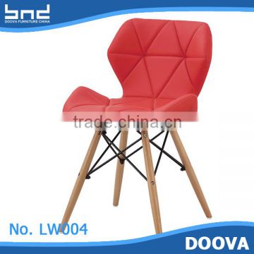 Colorful design chairs made red leather wing chair