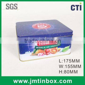 High-grade refined Rectangular Fruit tea tin can box