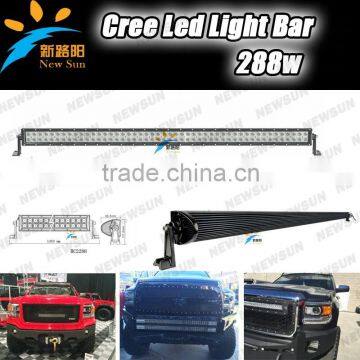 4x4 curved C ree 3W per pc 50inch 288w curved high power offroad led light bar