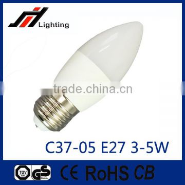 2016 hot sale C37 3W 4W 5W 220-240v E27 B22 E14 led candle light bulb