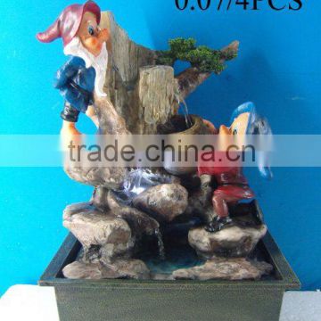 polyresin gnome water fountain table figurine water fountain desktop fountain indoor water fountain