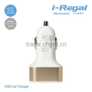 Wholesale mini portable wireless custom 3 port usb quick chargr car charger mp3 player CE ROSH