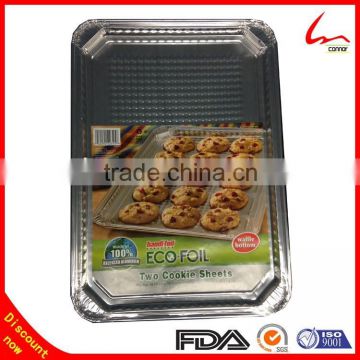 Disposable Eco-friendly Rectangle Catering Aluminum Foil Cookie Sheets