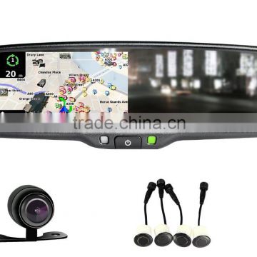 4.3 inch smart car backup camera gps mirror navigation mirror