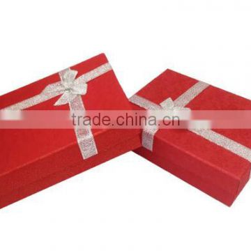 Custom Printed Logo Paper Gift Box with Ribbon