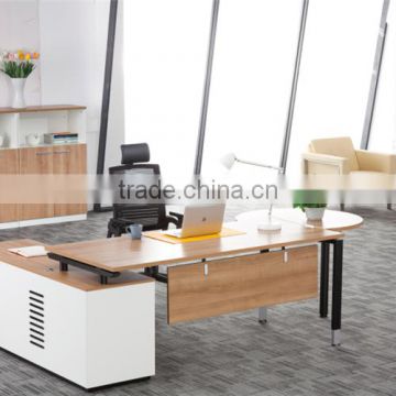 Latest design wooden office furniture table with side table