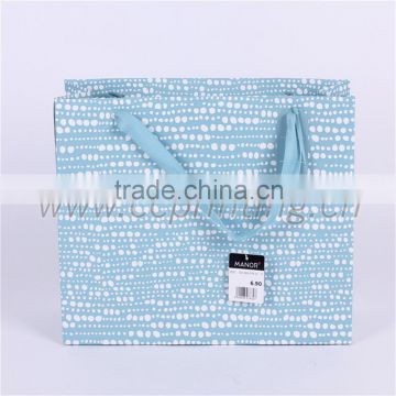 Custom Handle Printed Paper Shopping Bag With Logo Design