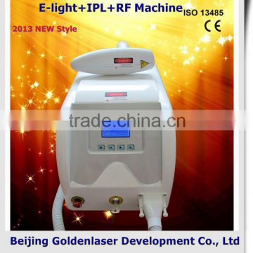 www.golden-laser.org/2013 New style E-light+IPL+RF machine care for the kidney machine warn the uterus machin