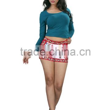 Cotton Twill Fabric short pant with nice embroidery