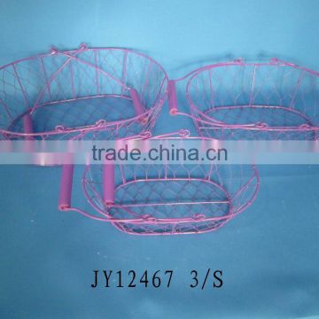 Hot sell Home Decor Wire Fruit Basket Metal Basket Wire Storage Basket Decorative