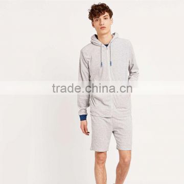 Thin hoodie with string blank pullover grey wholesale plain zip hoodies