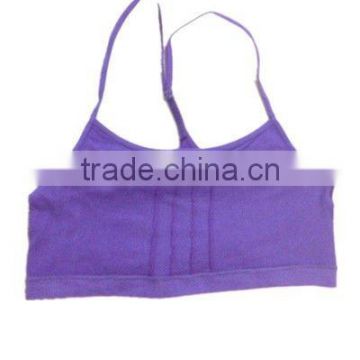 seamless front double layers padless sport tank top cami bra with protuberant lines