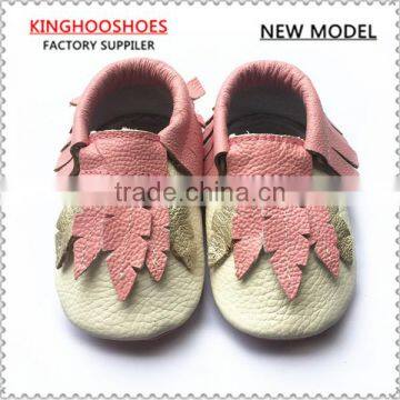 Wholesale genuine leather baby girl shoes moccasins