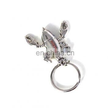 Fashionable shrimp shaped custom metal key ring/key chain