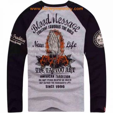 wholesale long sleeve blood message motorcycles racing t-shirts