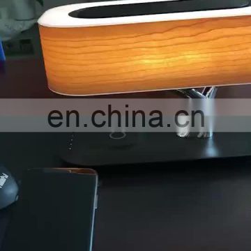 MESUN W10 Popular QI charger and bt speaker smart music bedroom led lighting lamp