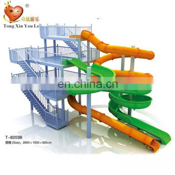 High Quality Colorful Combination Fiberglass Big Water Slides for Sale
