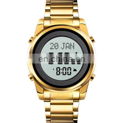 Designer Watches Wholesale Skmei 1734 Custom Logo Stainless Steel Back Azan Watch