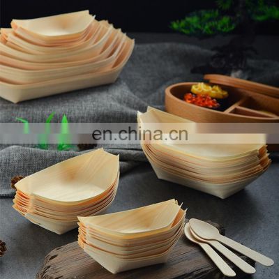 disposable sushi boat natural and disposable comp stable for catering and home use