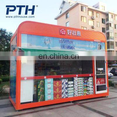 Prefab movable container shops coffee houses temporary modular houses for sale