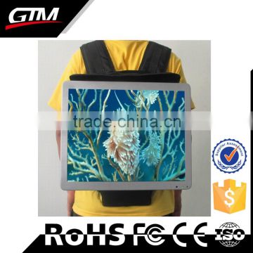15.6" Backpack Lcd Advertising Player Lcd Monitor Hot Sex Video Player Usb Media Player Advertising Loop Video Display Totem