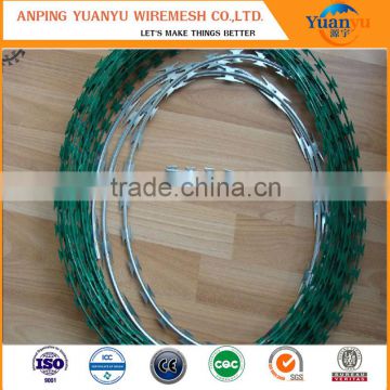 Galvanized/PVC Coated Concertina Razor Barbed Wire Price/Barbed Wire