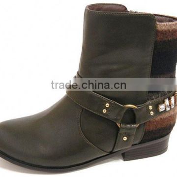 Hot promotion strong packing pu half women boots Fastest delivery