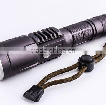 multifunction USB outdoor lighting Defensive Flashlight T6 Zoom Focus LED flashlight rechargeable flashlight