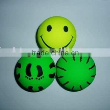 neon painted exercise ball