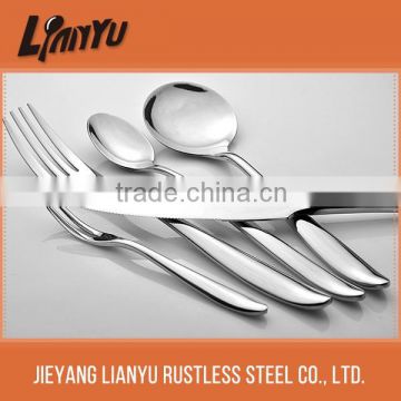 Fancy stainless steel tableware restaurant