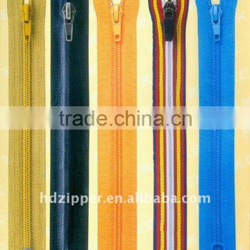5# nylon zipper open end with auto lock sliders