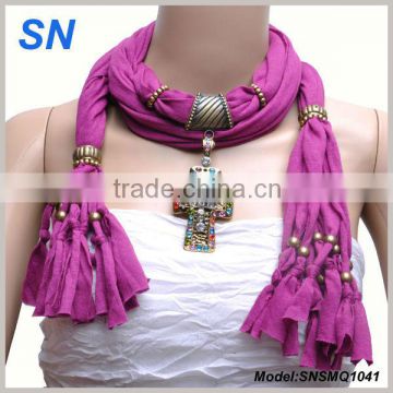 Fashion Lovely owl pendant hot sell yiwu charm scarf jewelry