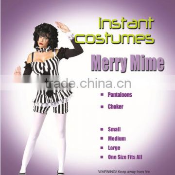 Halloween hot sale Merry Mime women clown dance uniform instant costume