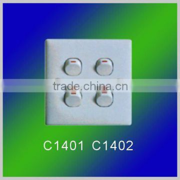 clipsal four gang one way wall switches