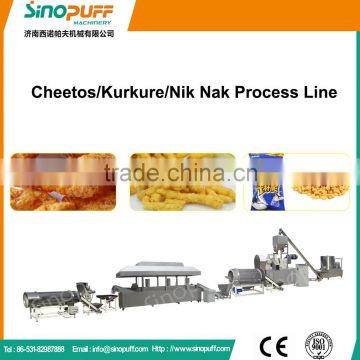 "Sinopuff" extruded crunchy corn twist curl snacks production line