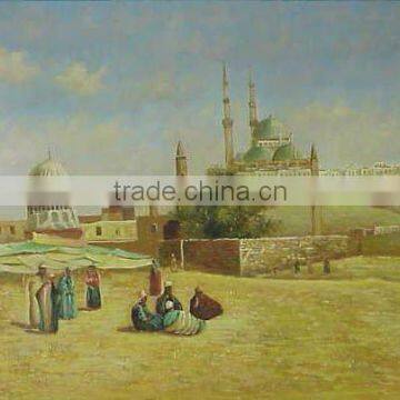 Hand Made Mosque Oil Painting on Canvas
