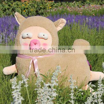 Lovely Creative Alpaca Shaped Toy Plush Throw Pillow