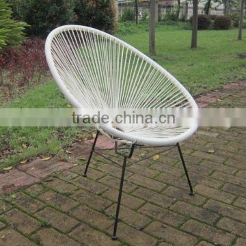 White Wicker Modern Garden Chairs/ White PE Rattan Outdoor Furniture