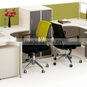modern office furniture U shape wooden office cubicle FOH-SS3050-2U