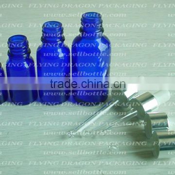 Blue Glass Essential oil bottle, dropper glass bottle type