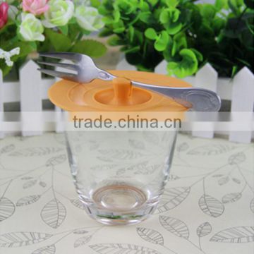 Cup Cover Silicone Cup Lid With Spoon